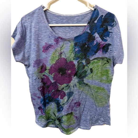 Blue and Purple Graphic Short Sleeve Tee - Picture 1 of 4